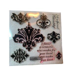 Close To My Heart My Acrylix Friendship Clear Cling Stamps Decorative Set